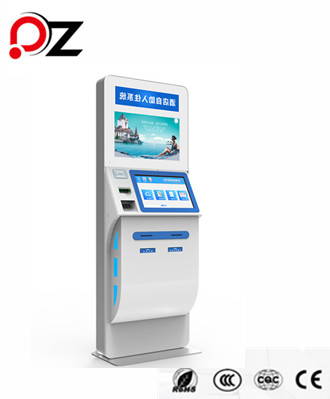 Self service black hotel check in touch screen payment kiosk-Guangzhou PANZHONG Intelligence Technology Co., Ltd.