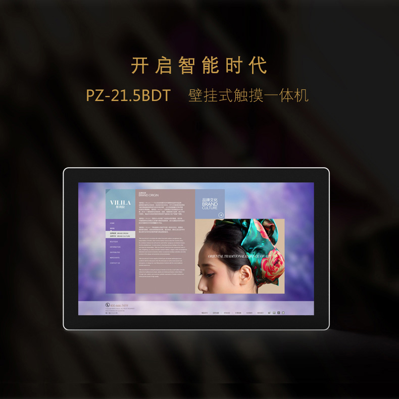21.5寸壁挂触控一体机 PZ-21.5BDT-2015-广州磐众智能科技有限公司