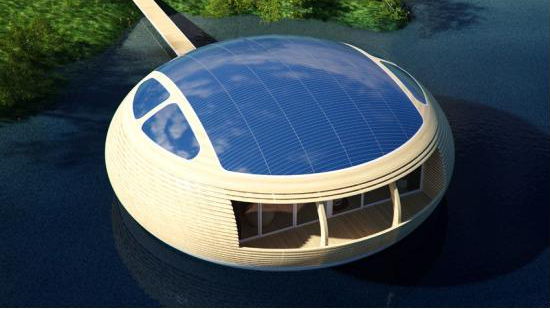 可回收材料制成太阳能漂浮屋：低碳节能环保-磐众科技(广州)有限公司