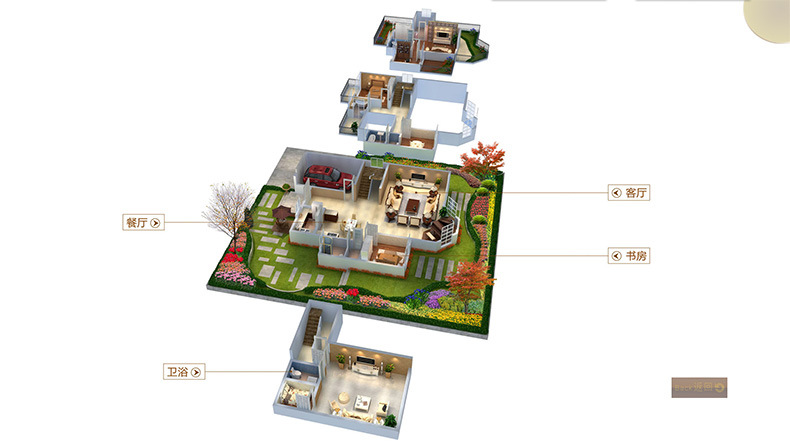 住宅设计界面，房地产展示系统